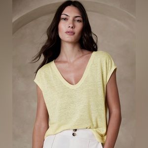 NWT Banana Republic Linen-Blend T-Shirt